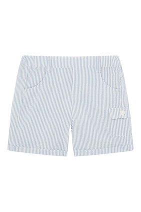 Stripe Cargo Pocket Shorts